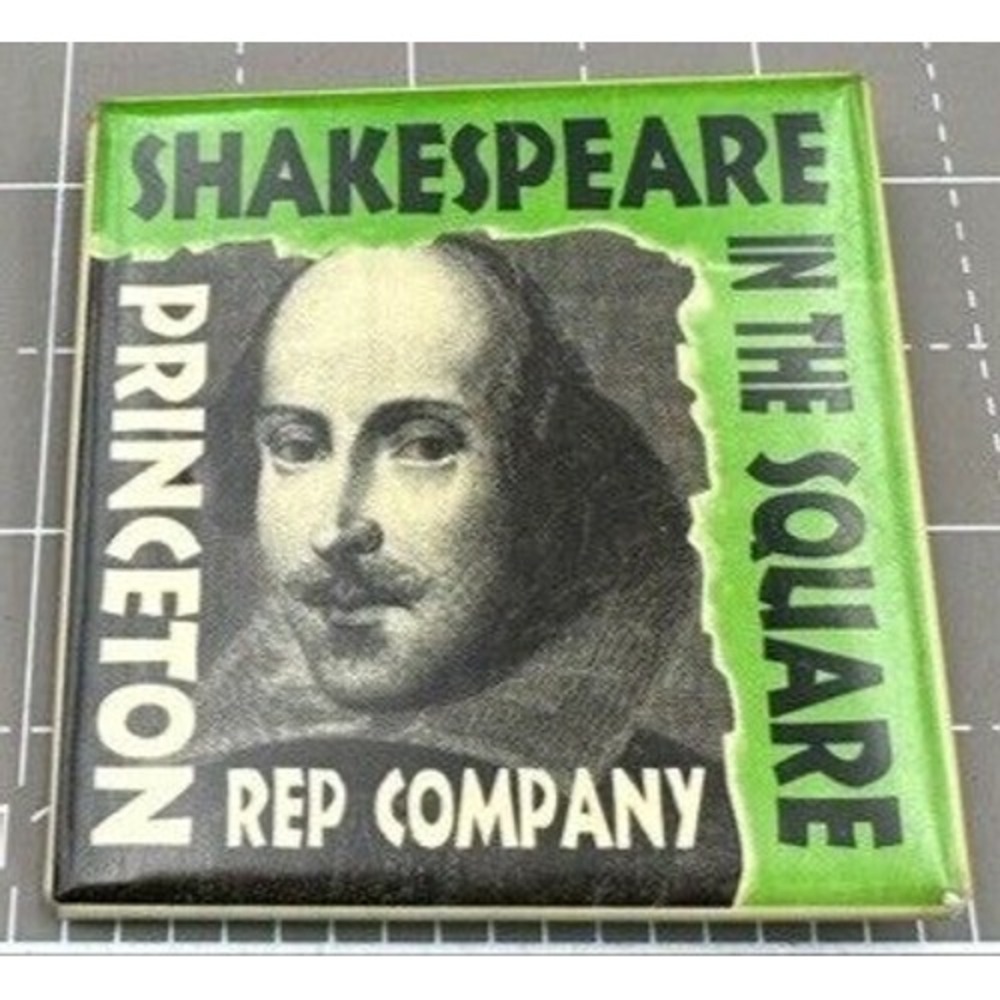 Vintage Princeton Repertory Company Pinback Button Shakespeare in Square 2"